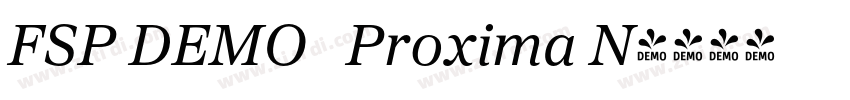 FSP DEMO   Proxima N字体转换